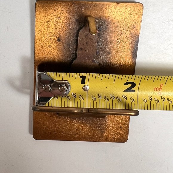 Vtg Masonic Freemason Bronze Metal Enamel Belt Buckle Harry Klitzner USA 70s - Picture 13 of 13